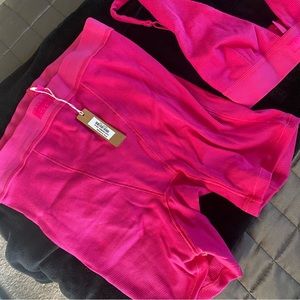 Skims cotton rib boxer Raspberry